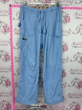 koi scrubs cargo pants Light Blue Drawstring Cargo Scrub Pants petite